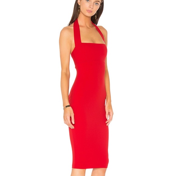 Boulevard Midi Dress in Flame (Red) by Love Nookie - Picture 3 of 3